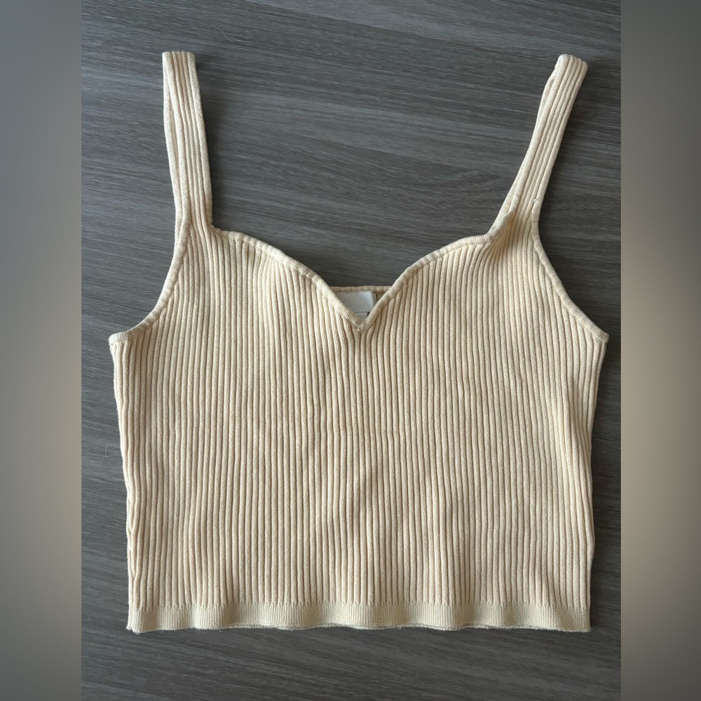 cream H&M top